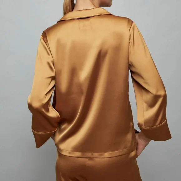 CARBON38 Satin Resort Top in Rust - Picture 4 of 11